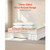 Wrap Around Bed Skirt, 15 in Drop, White Dust Ruffle Queen Size, Three Sides Adjustable Bedskirt wi E415-HRSCQDLQUEENGHF84001V0