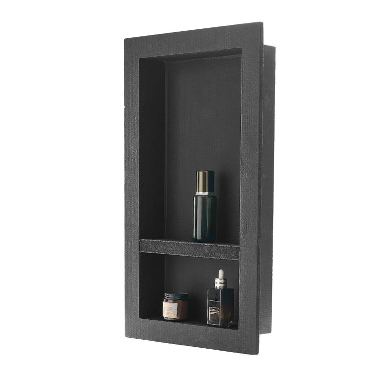 Shower Niche, 16 x 28 x 4 inch Recessed Wall Niche with Movable Divider Shelf, Modern Soap & Shampo E415-SLLYBK2C16IN1T8NP001V0