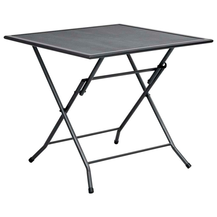  Folding Mesh Table 31.5"x31.5"x28.3" Steel Anthracite A949-310151