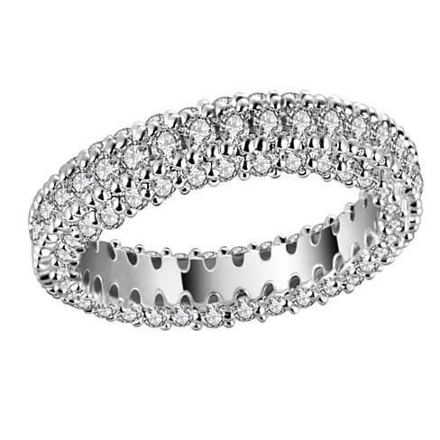 Color: Diamond FIRE,Ring Size: 9 - La Luna Rings Lavish And Delicate Eternity Bands K290-19677128645
