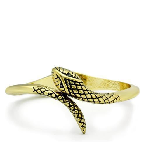 LO2140 - Flash Gold White Metal Bangle with Top Grade Crystal  in Clear A874-LO2140