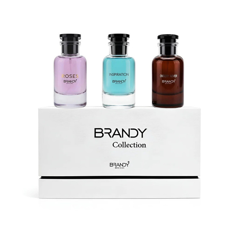 Brandy designs 3 * 1.7 eau de parfum spray set: ombery rover + inspiration + roses Z991-BRANDY584749