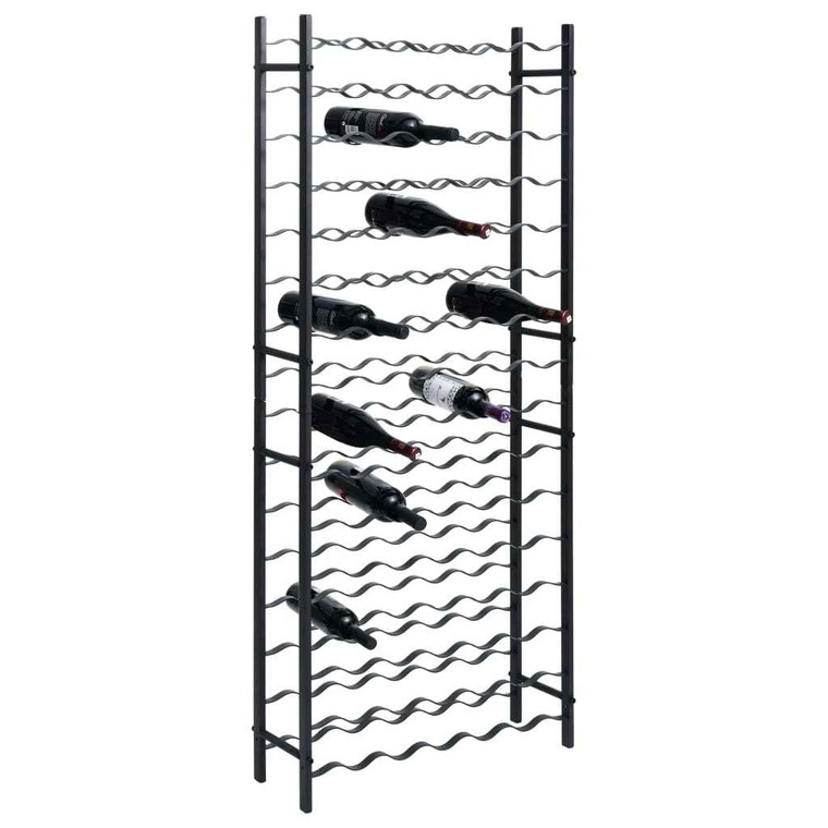  Wine Rack for 96 Bottles Black Iron A949-325923