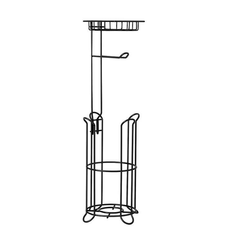 Free Standing Toilet Paper Holder with Shelf, 3-in-1 Premium Metal Material, Store Up to 4 Mega Rol E415-LSWSZJDZKSNJE3A7HV0