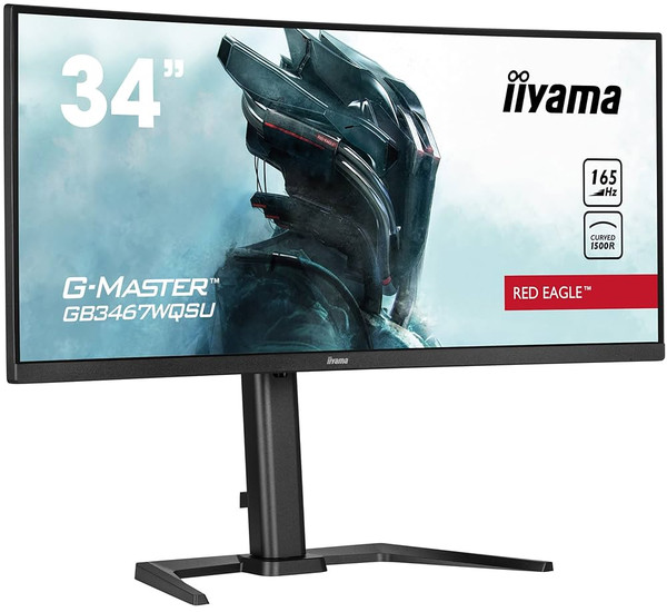 Iiyama G-MASTER Curved 165 Hz 0.4 ms HDMI DP Gaming 34" GB3467WQSU NO STAND