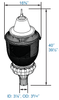 90W LED Pole / Post Top Acorn Light Fixture 90 Watt Premium Style with Fluer de lis finial ILPB2P-90-4K