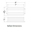 60w Induction Electronic Ballast Power Supply Dimensional drawing