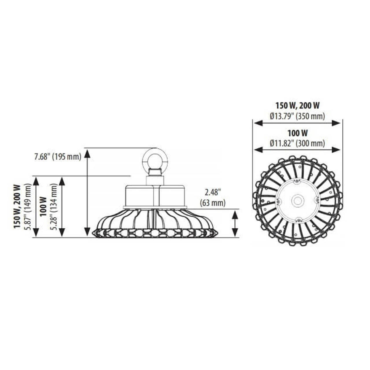 LED UFO Light Fixture Warehouse 120v 5K | ILF