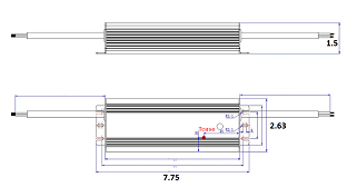 120w LED Power Supply 120v-277v Constant Current LED Driver 120 Watt, 42-54vdc, 2.25 amps ILLA-120225 2