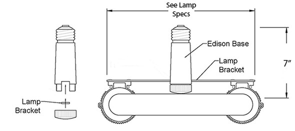 Retrofit Edison Base Adapter Kit for Induction Lamp Bulb ILE40 2
