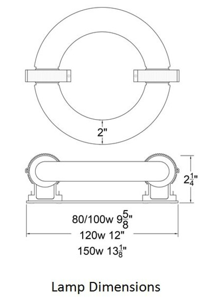 150W Induction Circular Light Round Replacement Lamp YML-WJY150H850W38 and UVL-150R 120v 3000K - 5000K (Lamp Only) ILRLB150 4