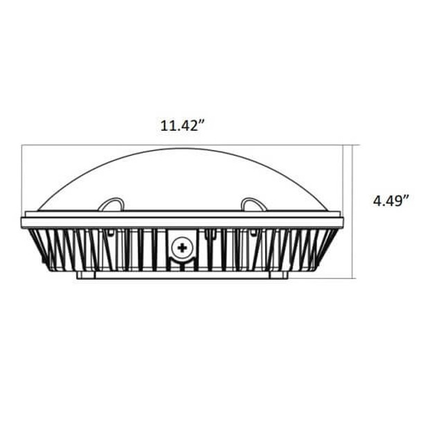 30w - 60w LED Parking Garage Fixture for Surface and Canopy Mounting ETL / DLC Certified IL3NCP