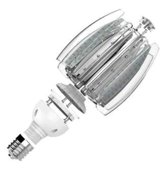 30w - 50w LED Retrofit Bulb, E26 / E39, IP65 Rated, Narrow T15 Form Factor, shadow free design, UL DLC Certified 3000K - 5000K ICT 3