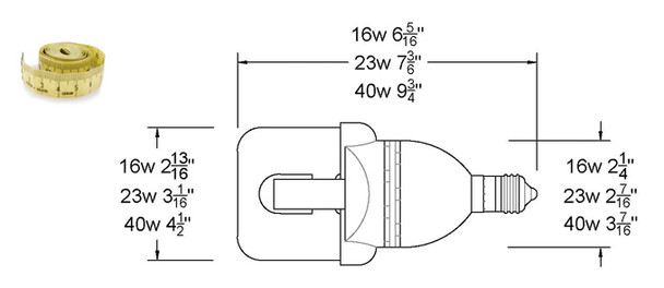 Venus 40W Induction Self Ballasted Retrofit Lamp E39 Mogul Base 240v 40 Watt LVD-JX40W-220/E39 2