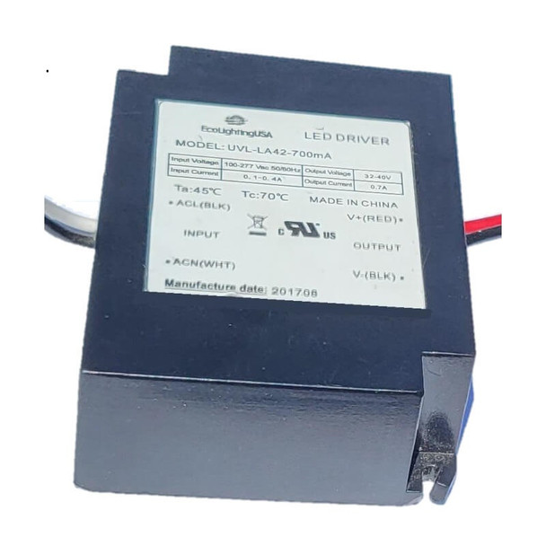 42w LED Power Supply 120v-277v Constant Current LED Driver 42 Watt, 32-40vdc, 1.05 amps ILLA-42105