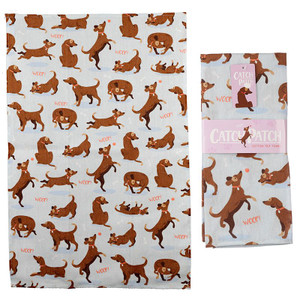 Catch Patch Dog Poly Cotton Tea Towel Catch Patch Dog Poly Cotton Tea Towel