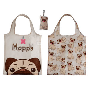 Mopps Pug Dog Reusable Shopping Bag Mopps Pug Dog Reusable Shopping Bag