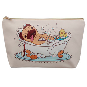 Mopps Pug Large PVC Toiletry Makeup Wash Bag Mopps Pug Large PVC Toiletry Makeup Wash Bag