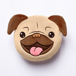 Mopps Pug Dog Round Plush Travel Pillow and Eye Mask Mopps Pug Dog Round Plush Travel Pillow and Eye Mask