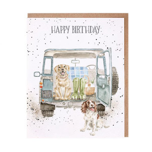 Wrendale Greetings Card - Barking Birthday Labrador Golden Retriever Spaniel Wrendale Greetings Card - Barking Birthday Labrador Golden Retriever Spaniel
