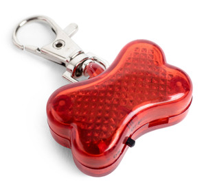 Dog Bone ID Flashing Safety Collar Tag