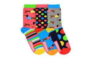 Novelty Socks Set of 3 - Sophia Novelty Socks Set of 3 - Sophia