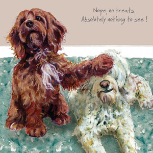 Cockapoo Greetings Card - No Treats Cockapoo Greetings Card - No Treats