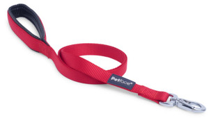 Petface Padded Nylon Dog Lead Red Petface Padded Nylon Dog Lead Red