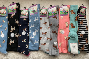 Ladies Socks Dog Design Side Ladies Socks Dog Design Side