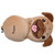 Mopps Pug Dog Round Plush Travel Pillow and Eye Mask