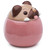 Mopps Pug Dog Mug Peeping Lid Pink