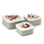 Bark Design Set of 3 Lunch Box Snack Pots