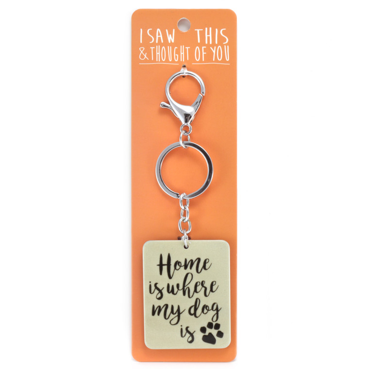 I Saw This Keyring - Home Is Where Dog