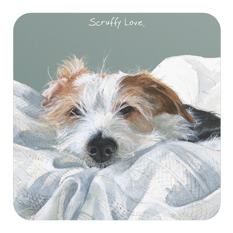 Wire Hair Jack Russell Dog Coaster - Scruffy Love