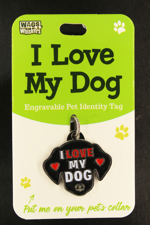 Wags Whiskers Pet Dog Tag - I Love My Dog