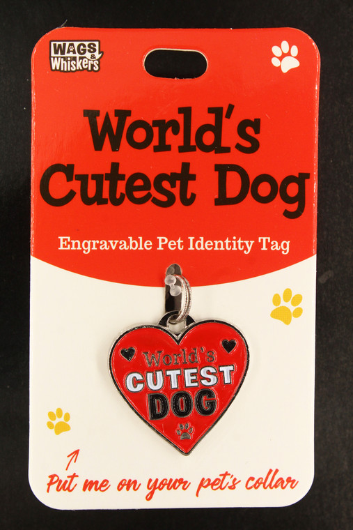 Wags Whiskers Pet Dog Tag - Worlds Cutest Dog