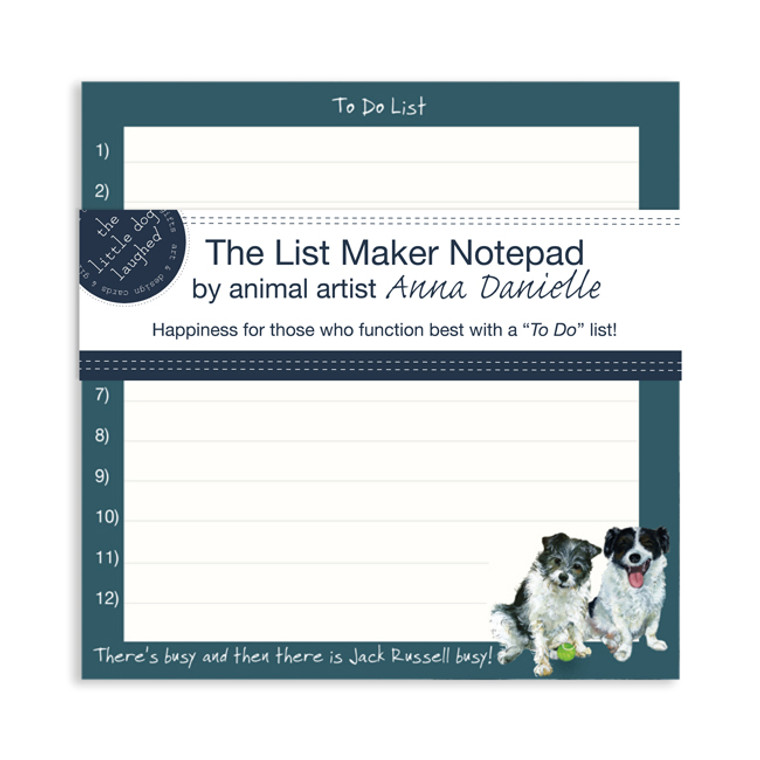 Dog Design List Maker Notepad - Jack Russell