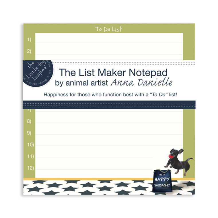 Dog Design List Maker Notepad - Dachshund