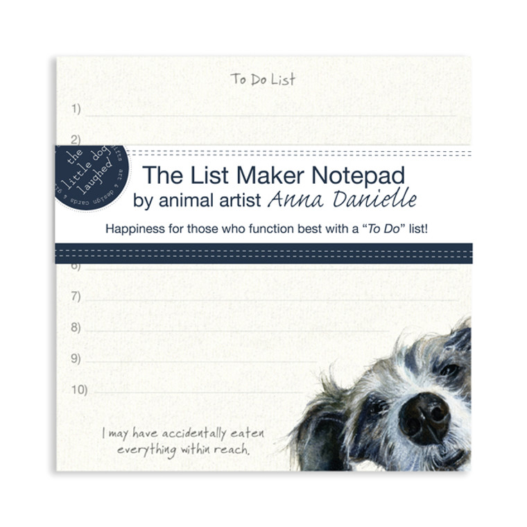 Dog Design List Maker Notepad - Lurcher