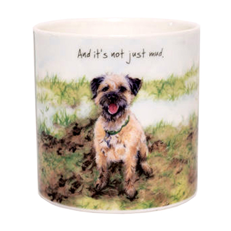 Dog Design Mug - Border Terrier Mud