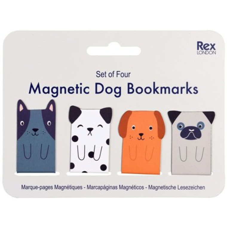Magnetic Dog Bookmarks Set of 4