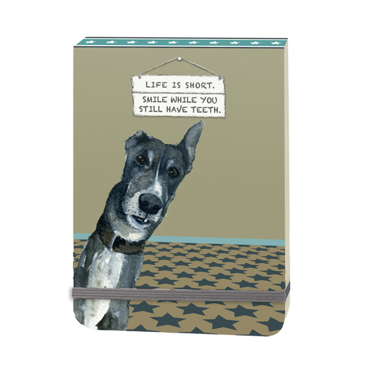Greyhound Dog Themed Slim Notebook - Smile