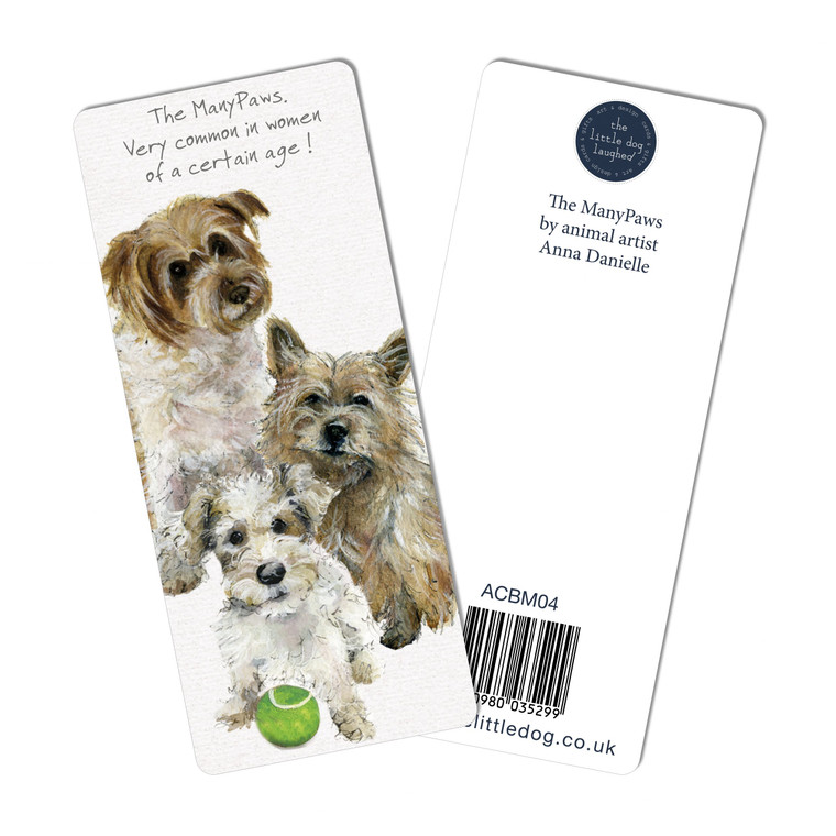 Dog Design Bookmark - Terrier Many Paws