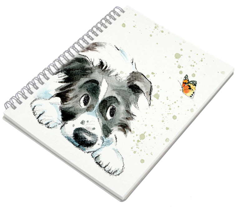 Dog Themed A6 Notebook Paper Shed - Collie