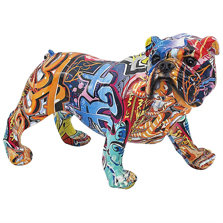 Graffiti Dog Art Ornament - Bulldog