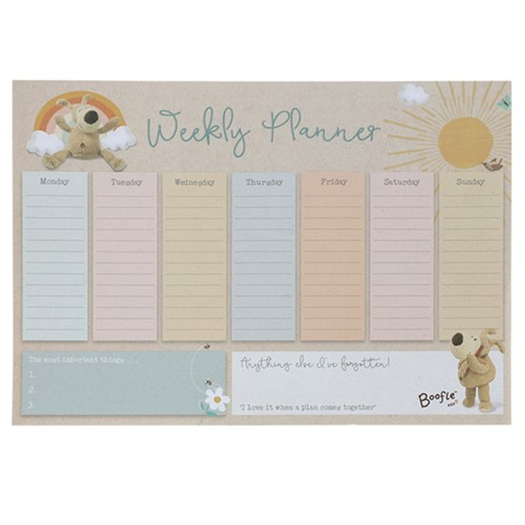 Boofle Dog Themed Weekly Planner