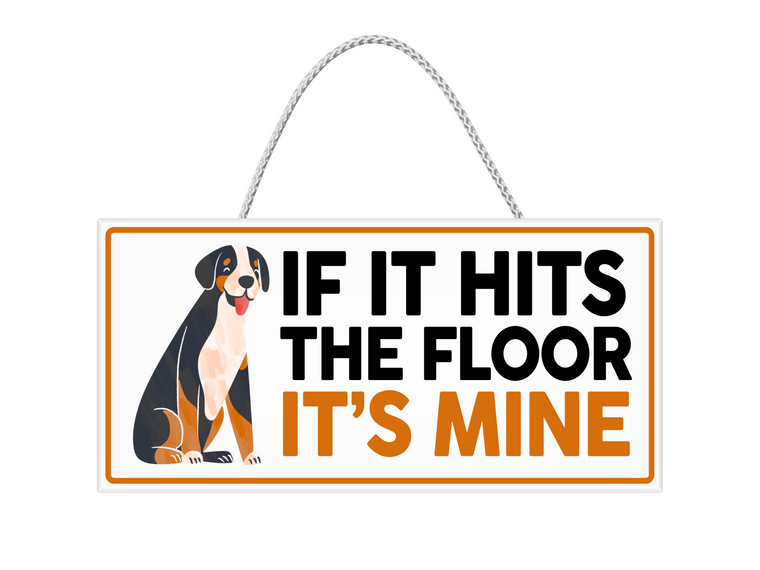 Small Printed Dog Plaque - Floor