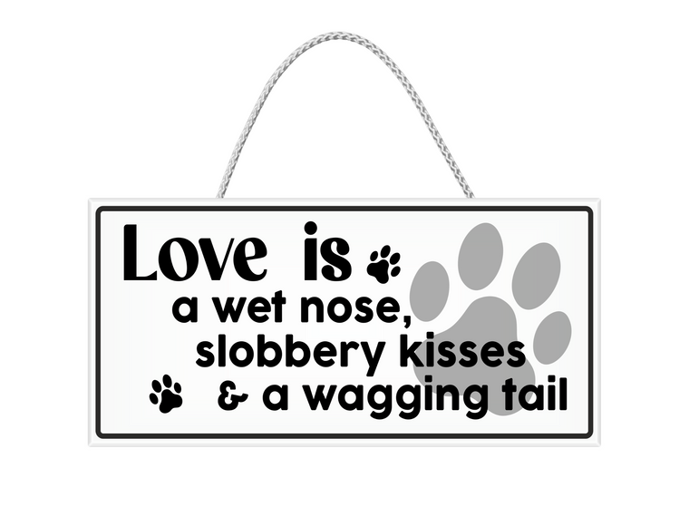 Small Printed Dog Plaque - Wet Nose