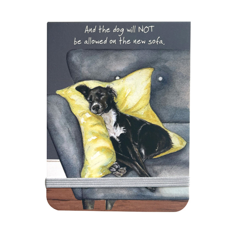 Rescue Dog Themed Slim Notebook - Not on Sofa