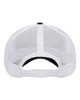 Mega Bitch in Yellow Heat Pressed Black on White Curved Bill Hat - Adult Mesh Trucker Snap Back Cap